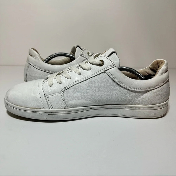Psycho Bunny Shoes Mens 7.5 Lucky Find White Low Top All Over Logo (156 Box 19) - Picture 3 of 12